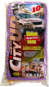 Салфетка Микрофибра 35*35см (CA-135) Greenfield Универсальные (10шт), к-т  CityUp   (1/40)