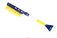 Щетка для снега со скребком, металлическая ручка, телескоп 75-94см, теплое покрытие WB-06 Goodyear