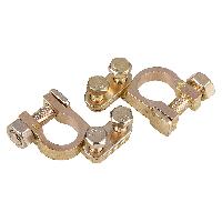 Клемма АКБ латунное покрытие, крепление-планка, угловой зажим, пакет, к-т SKYWAY S06703004