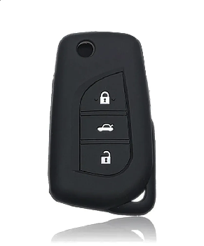 Чехол на ключ автомобильный силиконовый TOYOTA (3кнопки) CAMRY/CROWN/PRADO (Kc-slk-T-01)