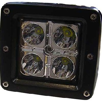 Фара светодиодная   78* 73* 78мм (4 диода) 9-30V, 12W, 960LM/6000K (SPOT) MK1022  Маяк 