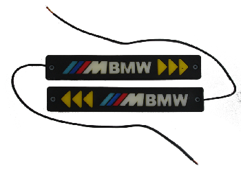 Ходовые огни диодные COB гибкие водонепроницаемые 12V, надпись цветная BMW (2 шт), к-т 