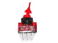 Кнопка-тумблер пластик цветной, 3 контакта (с подсветкой)