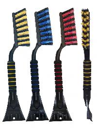 Щетка для снега со скребком, пластиковая ручка 48см, теплое покрытие, Black&Blue(BB1001) (уп12 шт)