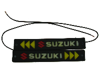 Ходовые огни диодные COB гибкие водонепроницаемые 12V, надпись цветная SUZUKI (2 шт), к-т 