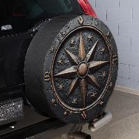 Чехол запасного колеса экокожа-полиэстер R16,17 D77см КОМПАС SKYWAY S06301091