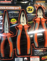 Инструмент бытовой (  3 предмета) плоскогубцы, длинногубцы, бокорезы (200 мм) блистер, к-т SDY-97608