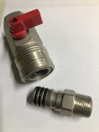 Разъем быстросъемный металл с краном М20*1,5 (к-т)