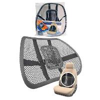 Поддержка поясничная сетчатая с массажером, черная 40х39см Nova Bright (47104/47822)