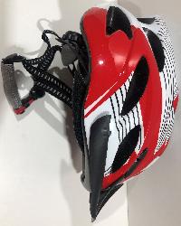 Шлем велосипедный вентилируемый детский, красно-белый