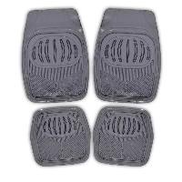 Коврики Cиликон 4 пр (69*48 / 48*48 ) ванночки, Rain-1, черный, к-т  SKYWAY S01702023