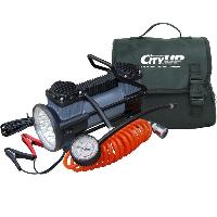 Компрессор метал корпус, 2-х цилиндровый,12V, 60 л/мин, крокодилы, LEDфонарь, AC-619 CityUp (1/4)