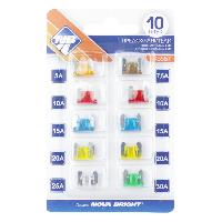 Предохранитель флажковый МИКРО (блистер 10 шт.) 5A - 30 A; к-т Nova Bright  
