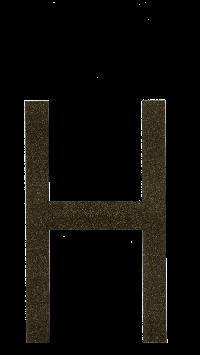 Наклейка-дубль номерного знака БУКВА Н  (18*33 см) наружная