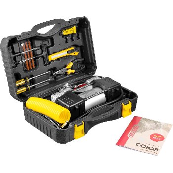 Компрессор метал корпус, 2-х цилиндров,12V, 60 л/мин, крокодилы, в кейсе СОЮЗ SKYWAY S02001026(1/6)