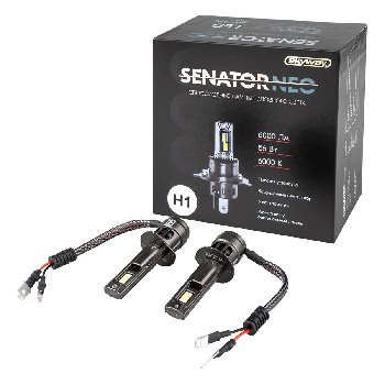 Лампа (LED аналог ксенона) H 1 12V 56W 6000K 6000Lm P14,5s SENATOR NEO (2 шт), к-т SKYWAY S08201635