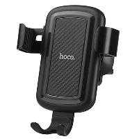 Держатель телефона на дефлектор, зарядка Wireless, черный, CW12   HOCO