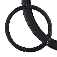 Оплетка экокожа гладкая, M (37-39 см) Черная, черный рисунок Сердечки ECO SKYWAY S01102282