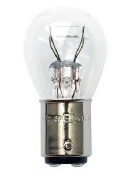 Лампа 12V 27W/ 8W BAY15d/ S25 (KOITO) (уп 10 шт) (4536) двухконтактная