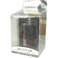 Пепельница-стакан пластик, синяя подсветка крышки, черная матовая  Y-13155