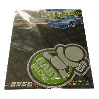 Наклейка дюралевая BABY in CAR овальная, зеленый