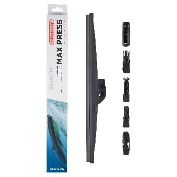 Щетка стеклоочистителя зимняя MAX PRESS 35 см (14") 6 адаптеров, SKYWAY 3015 (1/50)