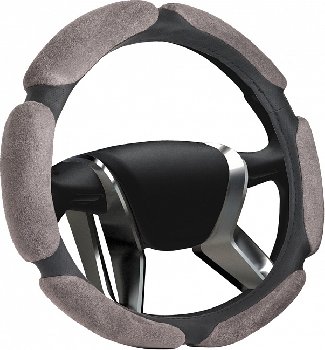 Оплетка перфокожа Sponge, L (d 39-41см) Черная, 6 подушечек замша Серая AZARD (OPL00078), шт.