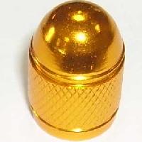 Колпачок для камеры металлический пуля рифленый (к-т 4 шт), металлик желтый VC - 124