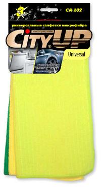 Салфетка Микрофибра 30*30см Универсальные ( 3шт), к-т  Universal CA-102 CityUp (1/120)