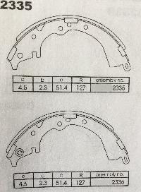 FN-2335A  (T-2336)  Колодки тормозные барабанные  jFBK