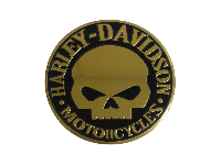 Шильдик металлопластик HARLEY DAVIDSON круглая золото