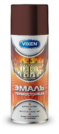Краска-спрей термостойкая Эмаль Красно-коричневый, 520 мл VX53005 VIXEN (уп.-12 шт.) 