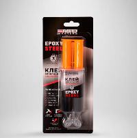 Клей двухкомпонентный эпоксидный прозрачный в шприце, 25 мл, EG-330-AM-RE, ABROMasters (уп.12 шт) 