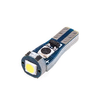 Светодиод T 5 12V-24V WHITE 1SMD W2*4,6d (W1,2W) биполярная SKYWAY S08201370, шт.  (уп 20 шт)