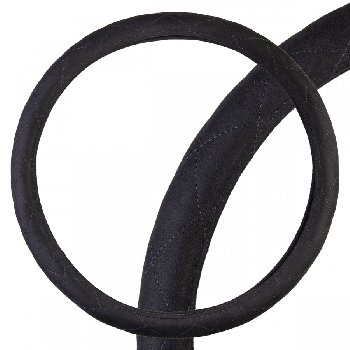Оплетка экозамша (алькантара) с прострочкой Large-1 (47-49см) 3XL Черная SKYWAY