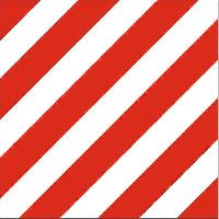 Наклейка  Крупногабаритный ГРУЗ, квадрат 400*400 мм, красно-белый, наружная  SKYWAY S08101020