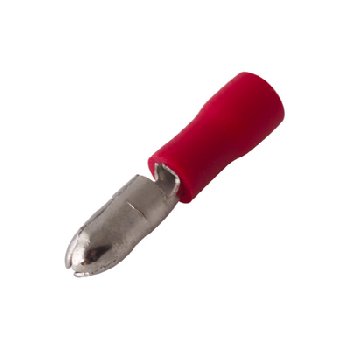 Клемма обжимная круглая D 4 мм/S1.25 с изоляцией ПАПА, Красная  MPD1.25-156
