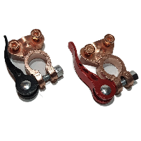 Клемма АКБ омедненная, крепление-планка широкая, С Быстросъемом, к-т (TA-F24-A1)