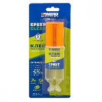 Клей двухкомпонентный эпоксидный прозрачный в шприце, 25 мл, EC-330-R,  ABROMasters   (уп.12 шт.)