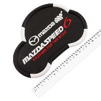 Коврик на панель плоский 200*125мм, форма машинки, логотип Mazda SKYWAY