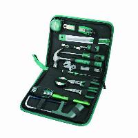 Инструмент бытовой ( 28 предметов) с молотком,ножовкой,фонариком, тканевый пенал 06005 SATA 