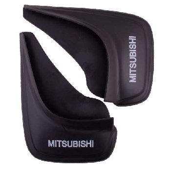 Брызговик фигурный черный, надпись MITSUBISHI (2 шт), к-т  SKYWAY S05201012  