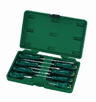 Отвертки Серия А ( 8 предметов) кейс, к-т  09306  SATA
