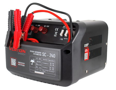 Пуско-зарядное устройство VERTON Energy SC- 240 (12/24,20-500 Ач;заряд 2.34 кВт;40А, пуск 4.68 кВт)
