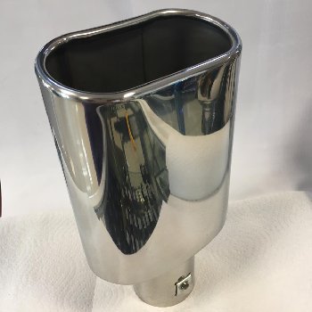 Насадка на глушитель d60D 60 L240, широкий выход, округлый край  арт ТМ-704