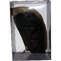 Чехол на ручку КПП кожа/мех P052PМ, Черный 