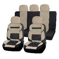 Чехлы велюр, салон (11 пр) PROTECT-2, Черный-Бежевый SKYWAY  S01301088
