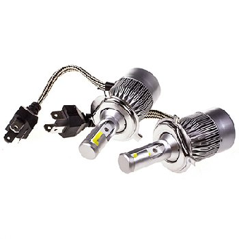 Лампа (LED аналог ксенона) H 4 (C6) 12/24V 26W 6000K 4000Lm АТОМ (2 шт), к-т  SKYWAY S08701003