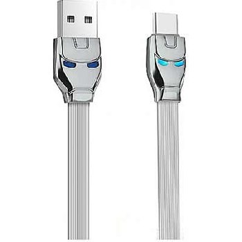 Кабель USB для зарядки 2в1(iPhone/Android), L 1.2м, метал пенал, U14, серый,  HOCO