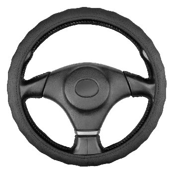 Оплетка кожа рельефная перфорированная Base Gorilla-3 L (39-41 см) Черная SKYWAY S01102555		 